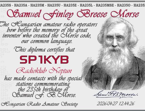 Właśnie wpadł nowy dyplom dla naszego radioklubu NEPTUN.